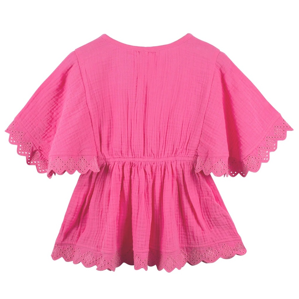 Hot Pink Gauze Kaftan Coverup Toddler Size 4T